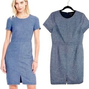 Banana Republic Womens 8 Dress Preppy Chic Wool Blend Minimalist Professional